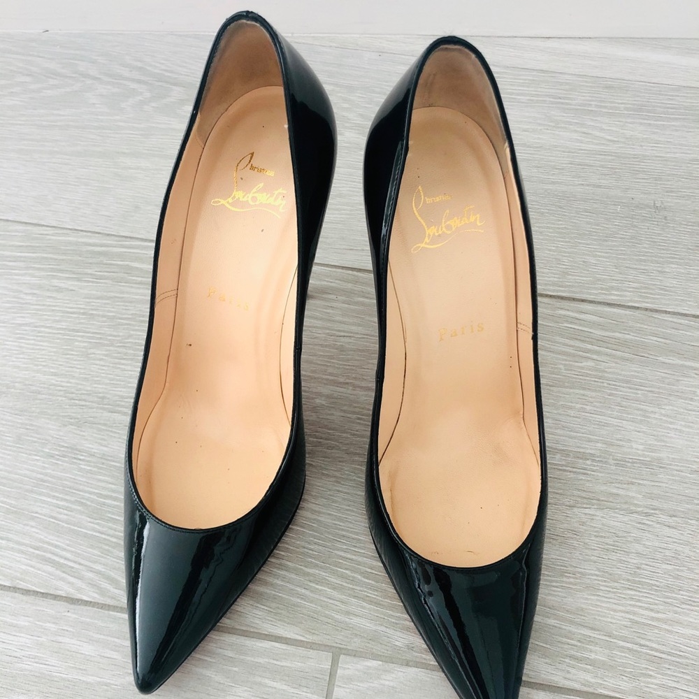 Christian Louboutin black patent leather pump